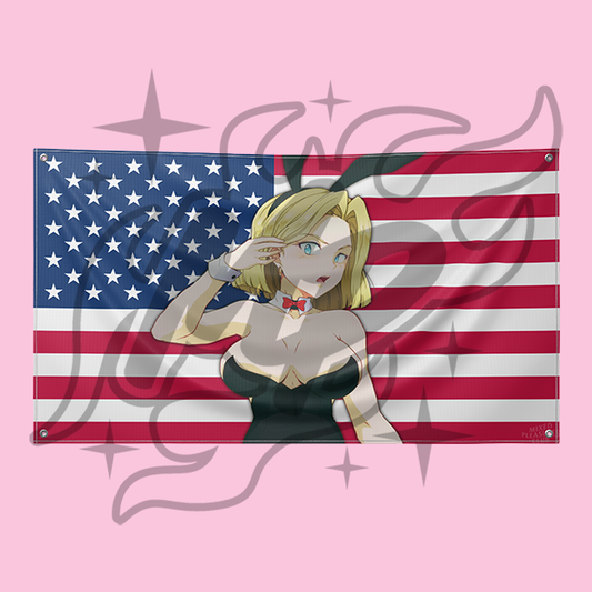 Blonde Bunny Flag